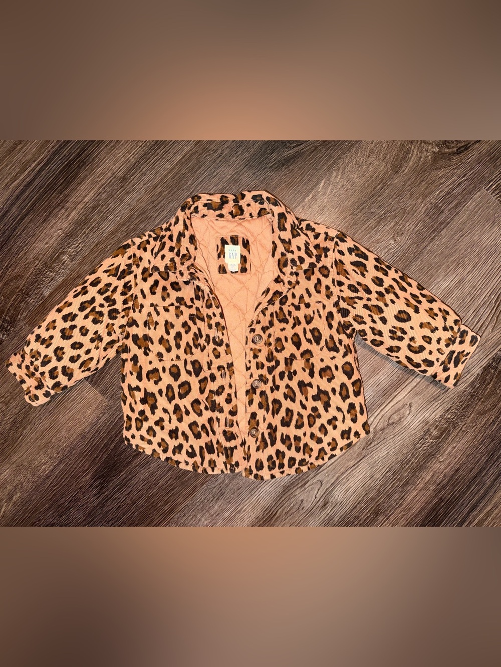 Baby GAP Leopard-Print Quilted Button Jacket - 12-18 month